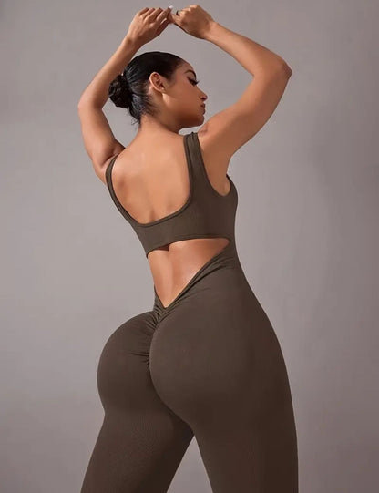Catsuit con frunce sin mangas