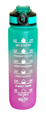 Botella De Agua Deportiva Motivacional Sin Bpa 1 Litro Evo Fuxia