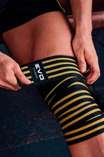 Rodilleras de Entrenamiento EVO Elásticas Negras y Amarillo