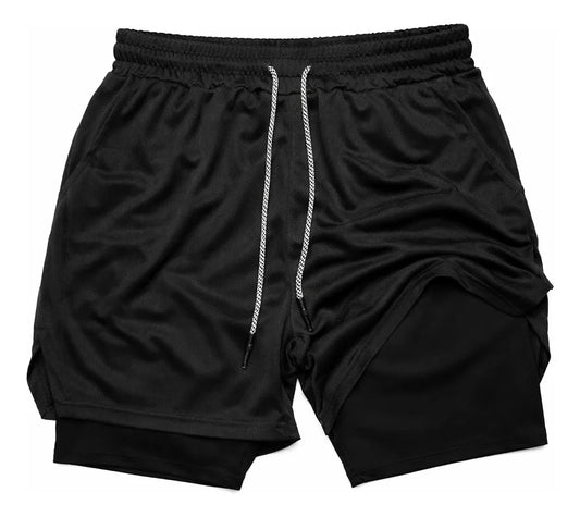 Short con calza Negro liso