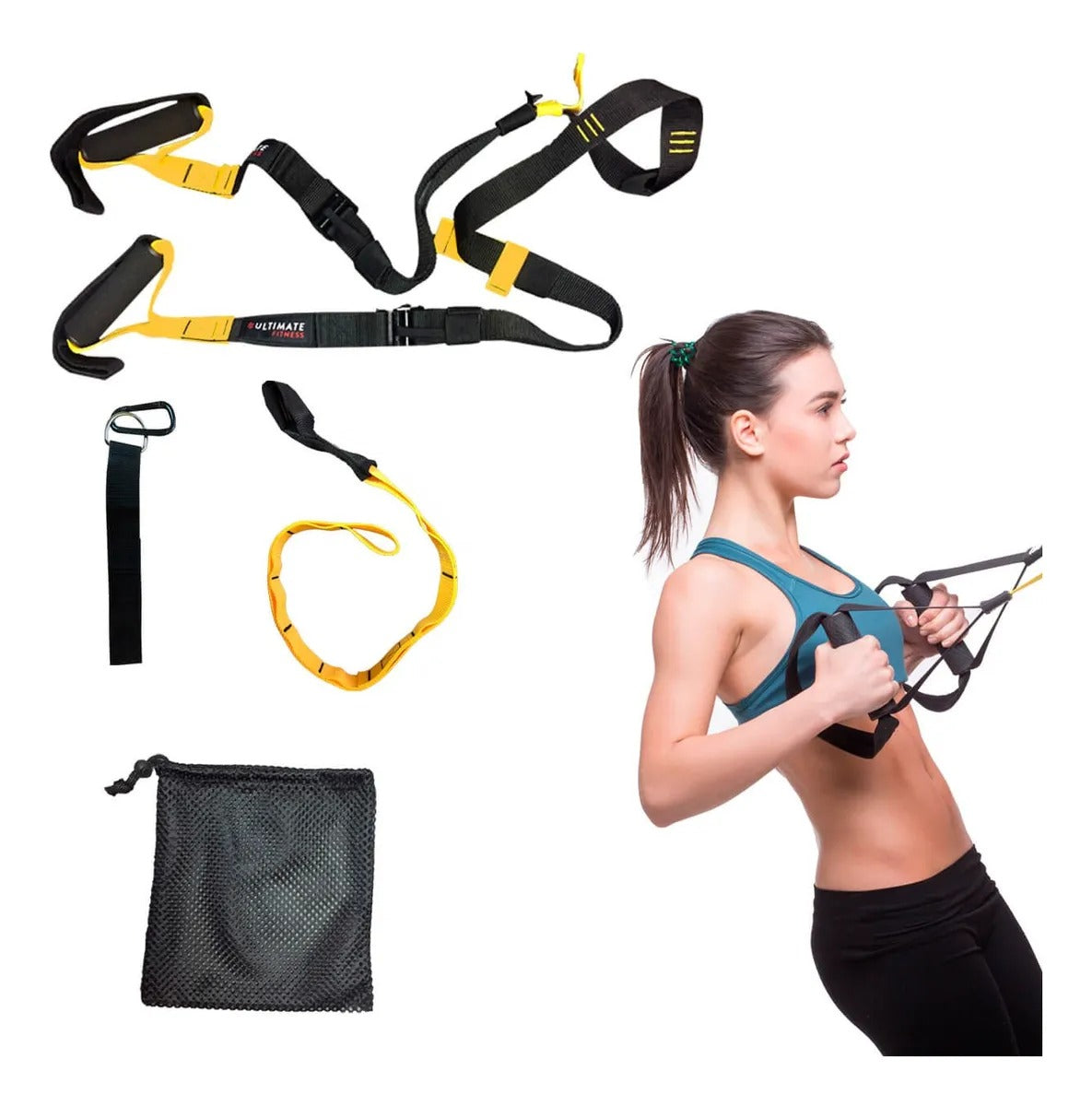 Kit Entrenamiento En Suspensión Regulable Con Anclaje
