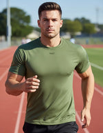 Remera Deportiva De Hombre Verde Lisa