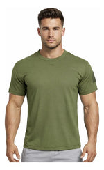 Remera Deportiva De Hombre Verde Lisa