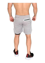 Short con calza gris claro