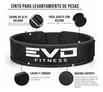 Cinturon Gris Powerlifting Neopreno Lumbar Hebilla Traba
