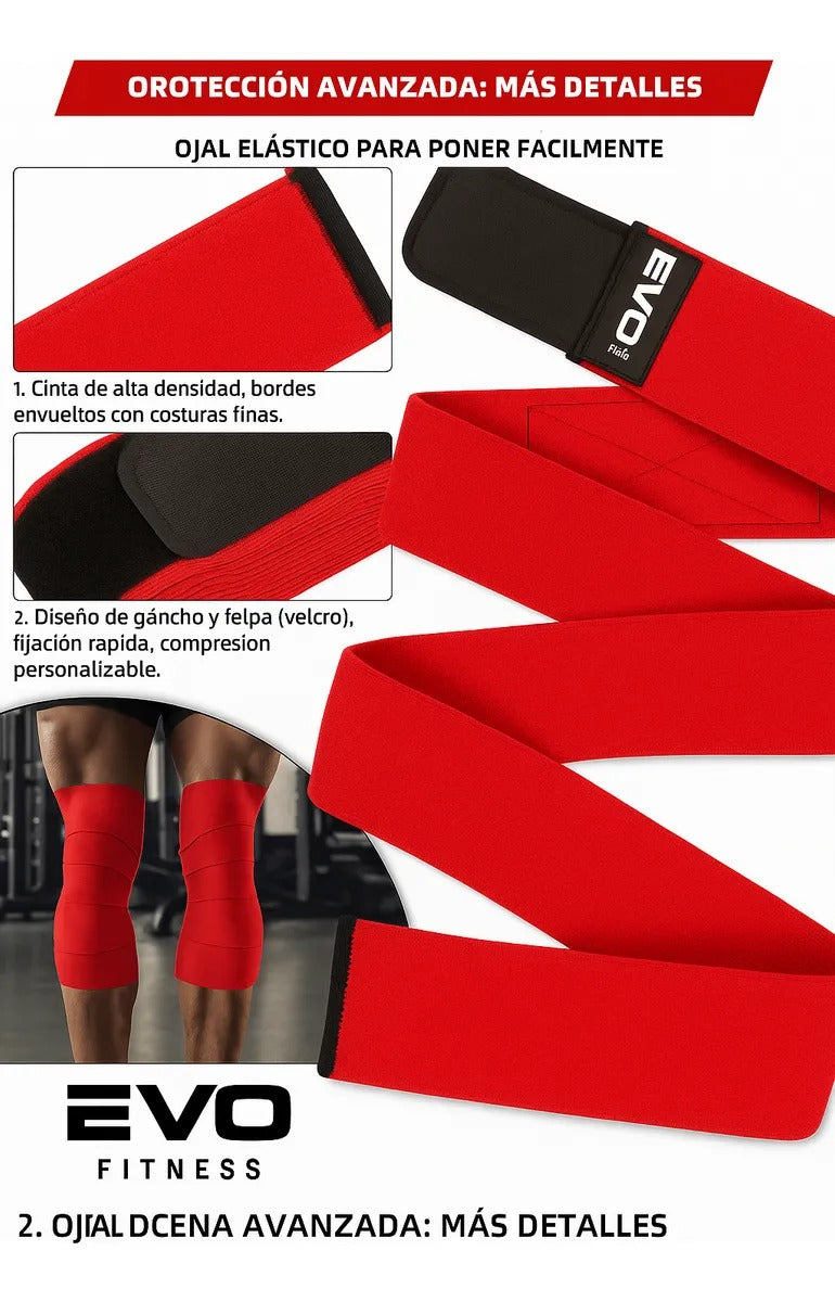 Rodilleras de Entrenamiento EVO All Color Rojas