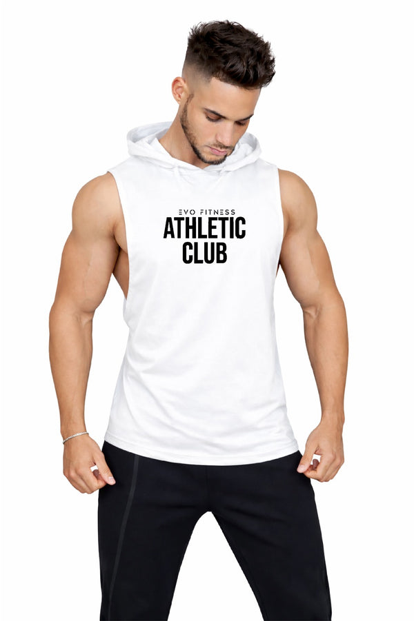Musculosa con capucha blanca ATHLETIC CLUB
