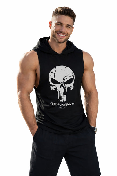 Musculosa con capucha Punisher