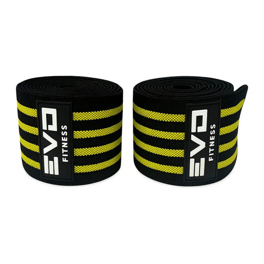 Rodilleras de Entrenamiento EVO Elásticas Negras y Amarillo