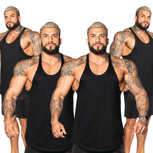 Kit 4 Musculosas Lisas Negras