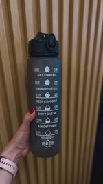 Botella De Agua Deportiva Motivacional Sin Bpa 1 Litro Evo Rosa